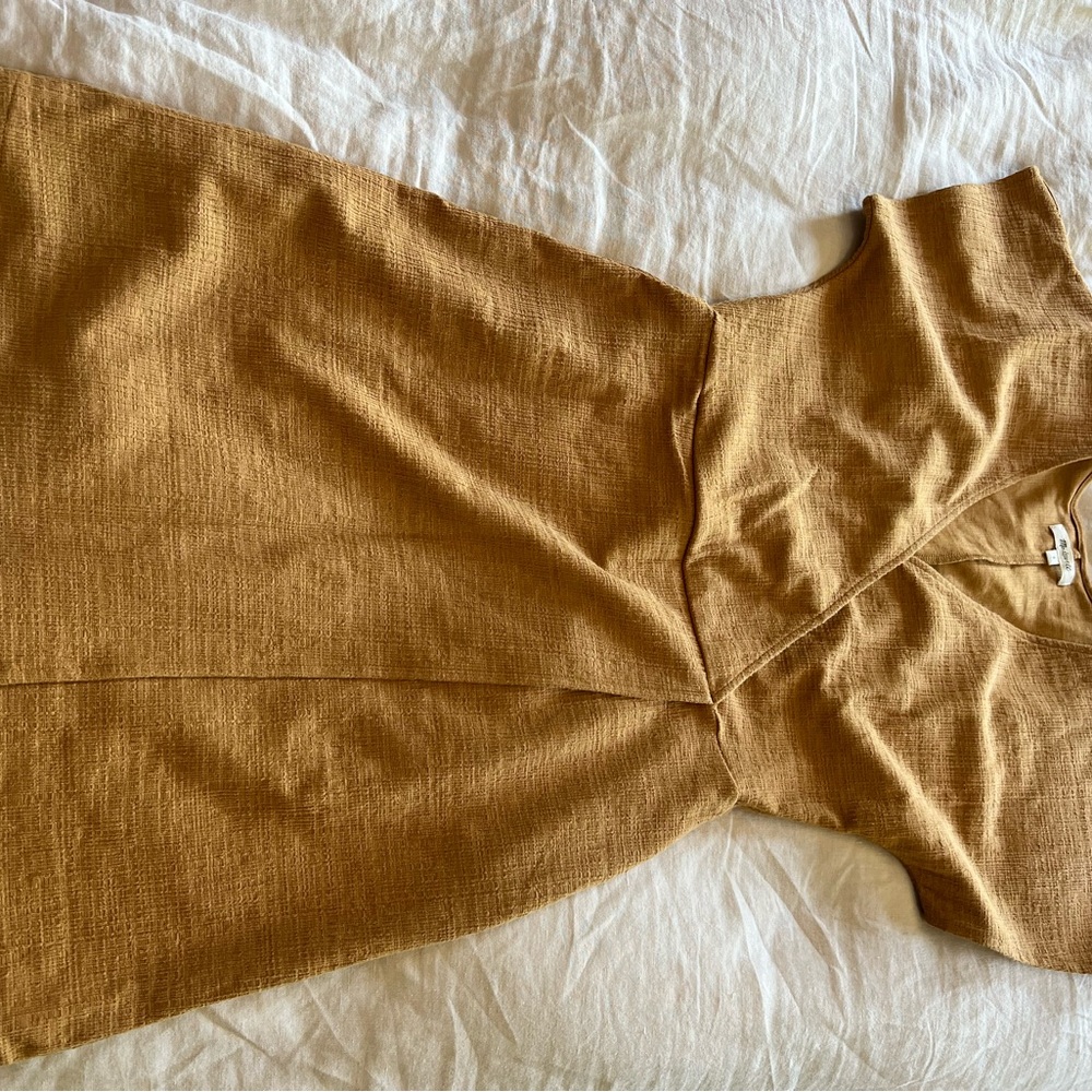Madewell Elegant Tan Dress - Small